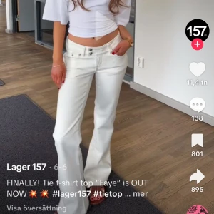 Jeans - Helt nya vita jeans i storlek S från Lager 157 (lågmidjade) 