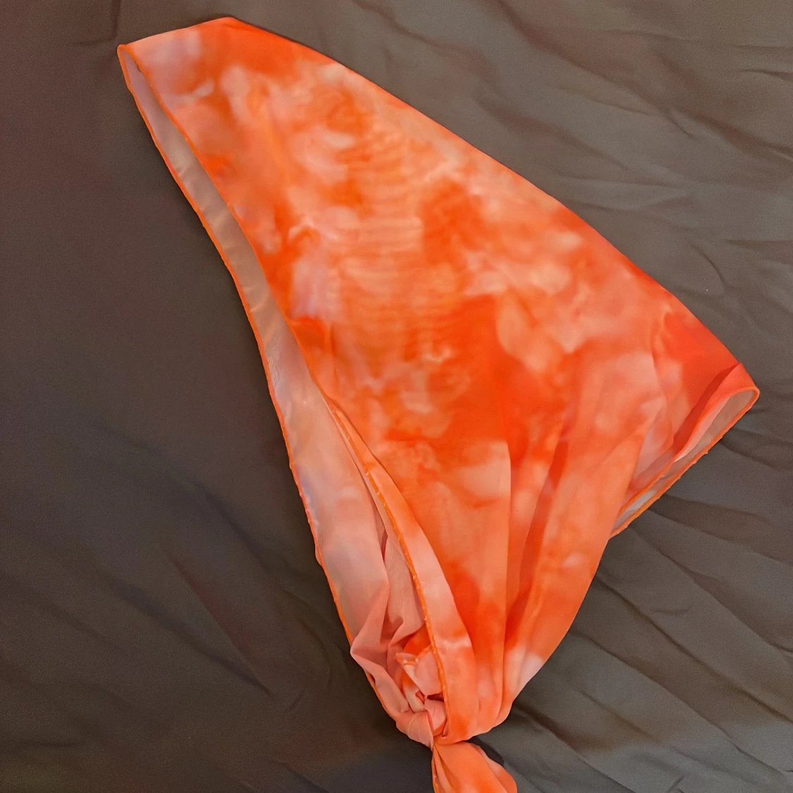 Orange strankjol med knyt i midjan - 2