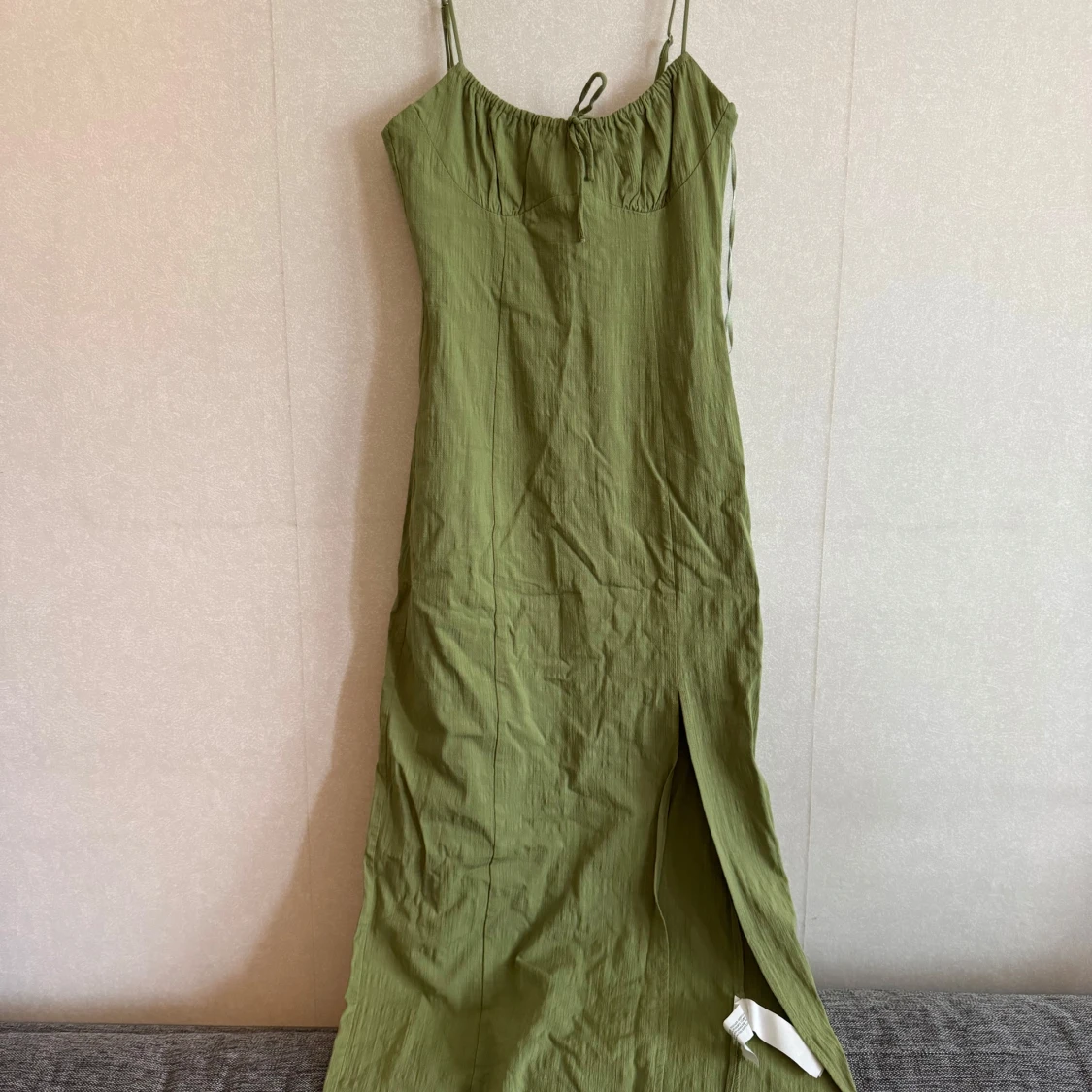 Grön långklänning från Zara