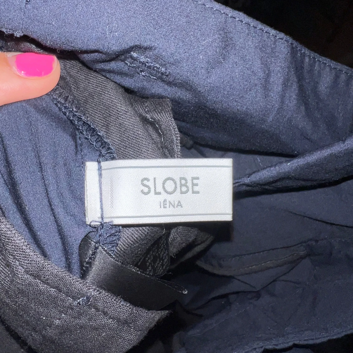 Mörkblå byxor med knyt från Slobe Iéna - 2