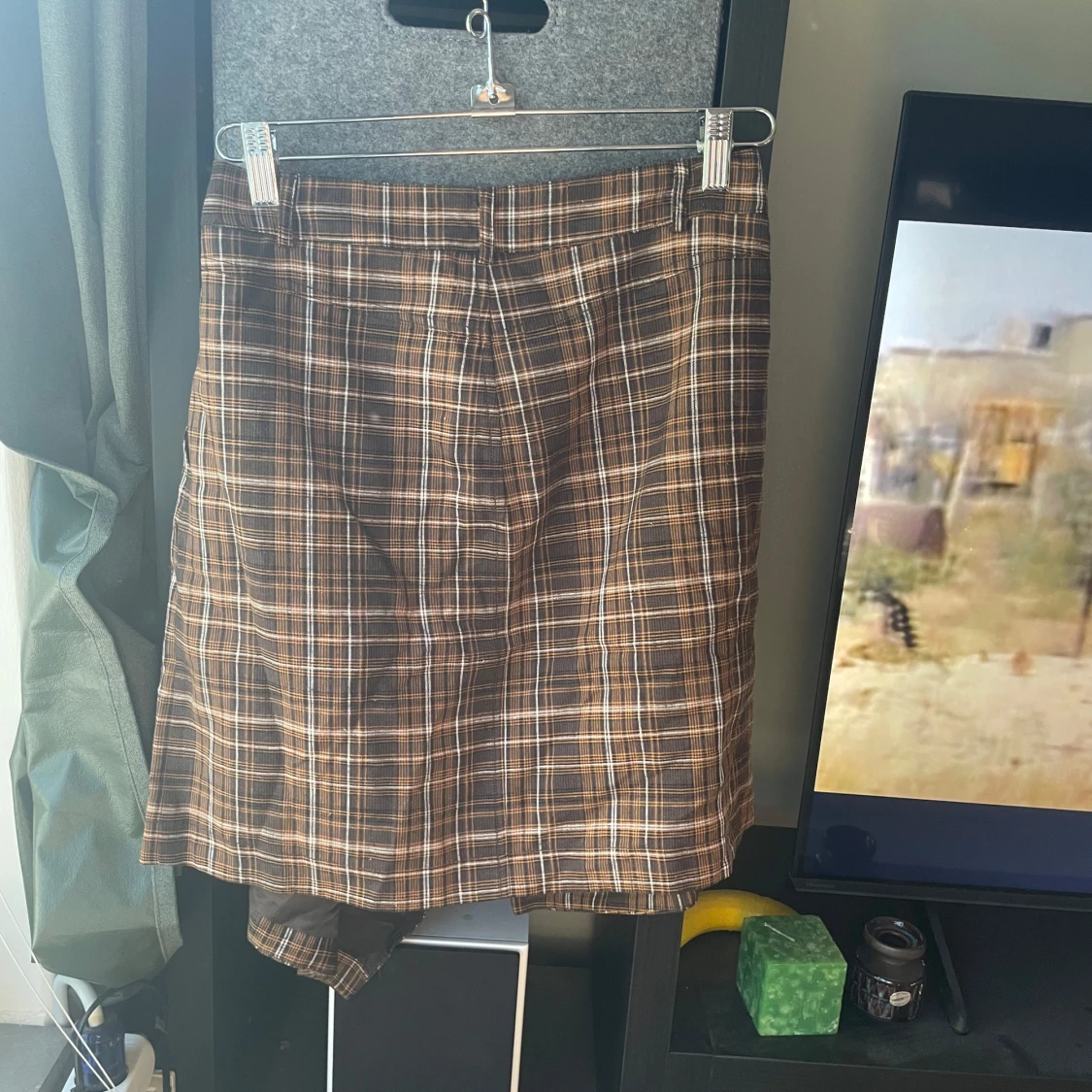 Brun rutig omlottkjol Samsøe Samsøe - 1