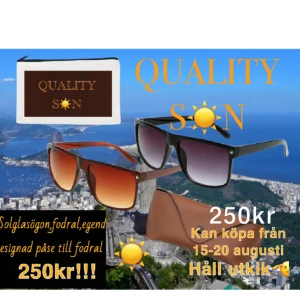 Ray ban boyfriends liknande solglasögon - Hej, jag säljer dessa trendiga solglasögon som liknar ray ban boyfriend. De säljs av vårat eget företag         QUALITY S☀️N. Det ingår solglasögon men även fodral och påse med vårat företags bild på för att ha fodralet i. Sommar rea 220kr ✅270kr❌För killar och tjejer. Man kommer kunna köpa när jag lägger up produkten mellan 15-20 augusti. Man kan förbeställa genom att messa mig och säga att man vill köpa. Då kommer jag kontakta er direkt när solglasögon släpps. Limiterat utbud.Svart eller bruna🕶️
