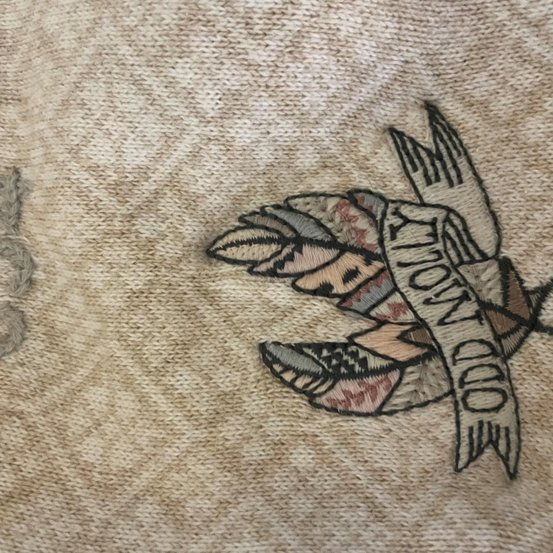 Odd Molly beige kofta med rosett - 2