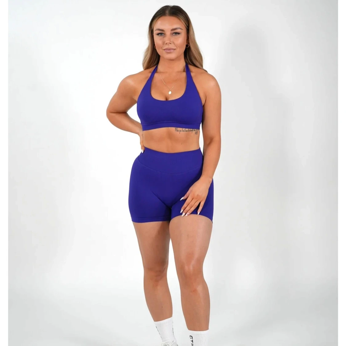 Blå seamless träningsshorts GTECH - 1