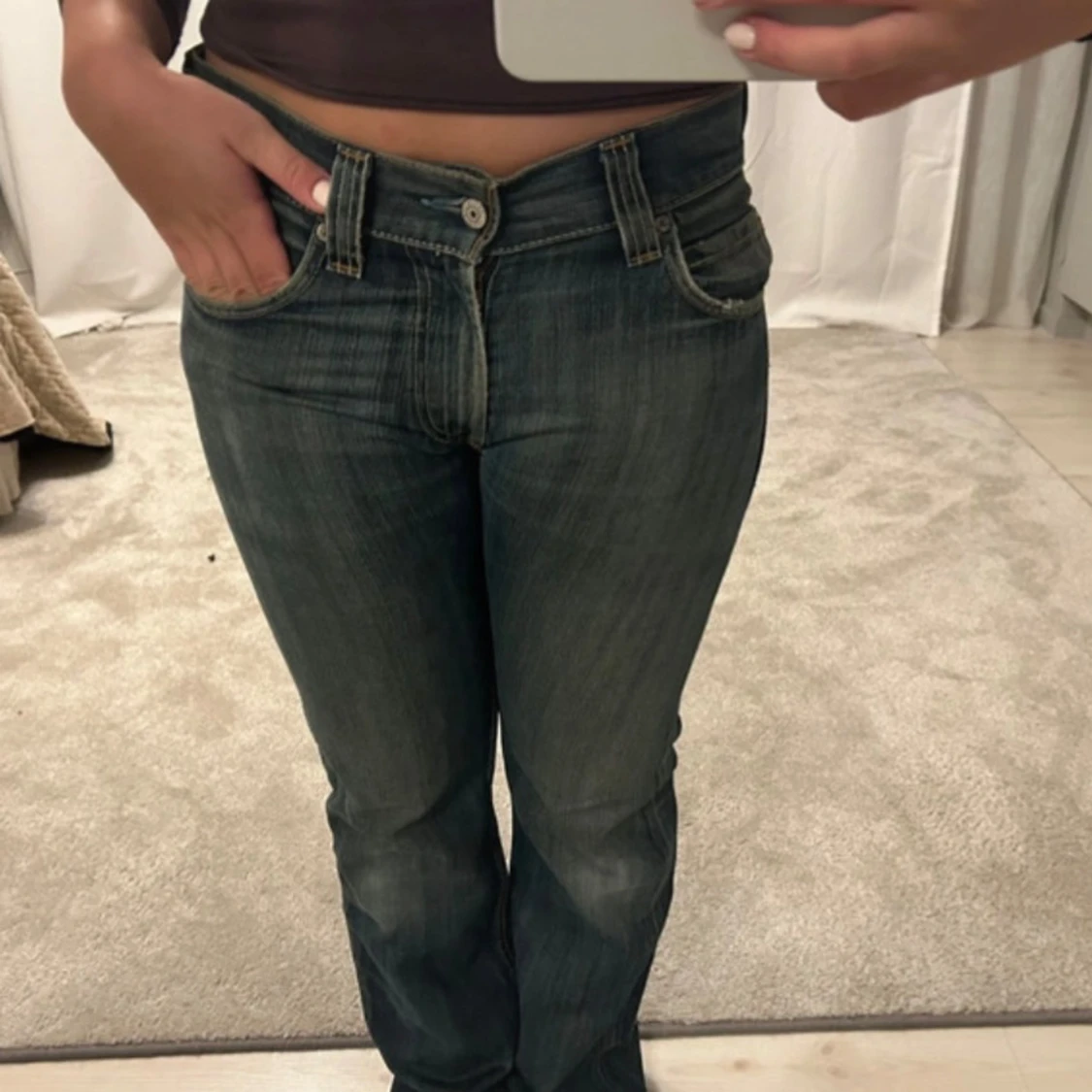 Levi's 506 jeans bootcut blå denim - 1