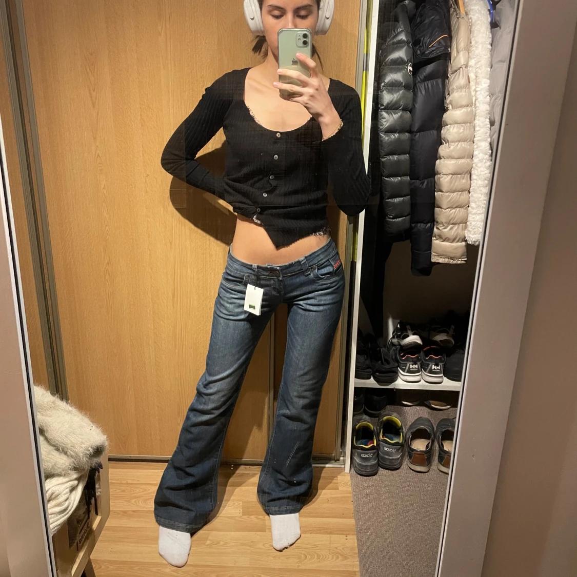 Lågmidjade bootcut jeans - 3