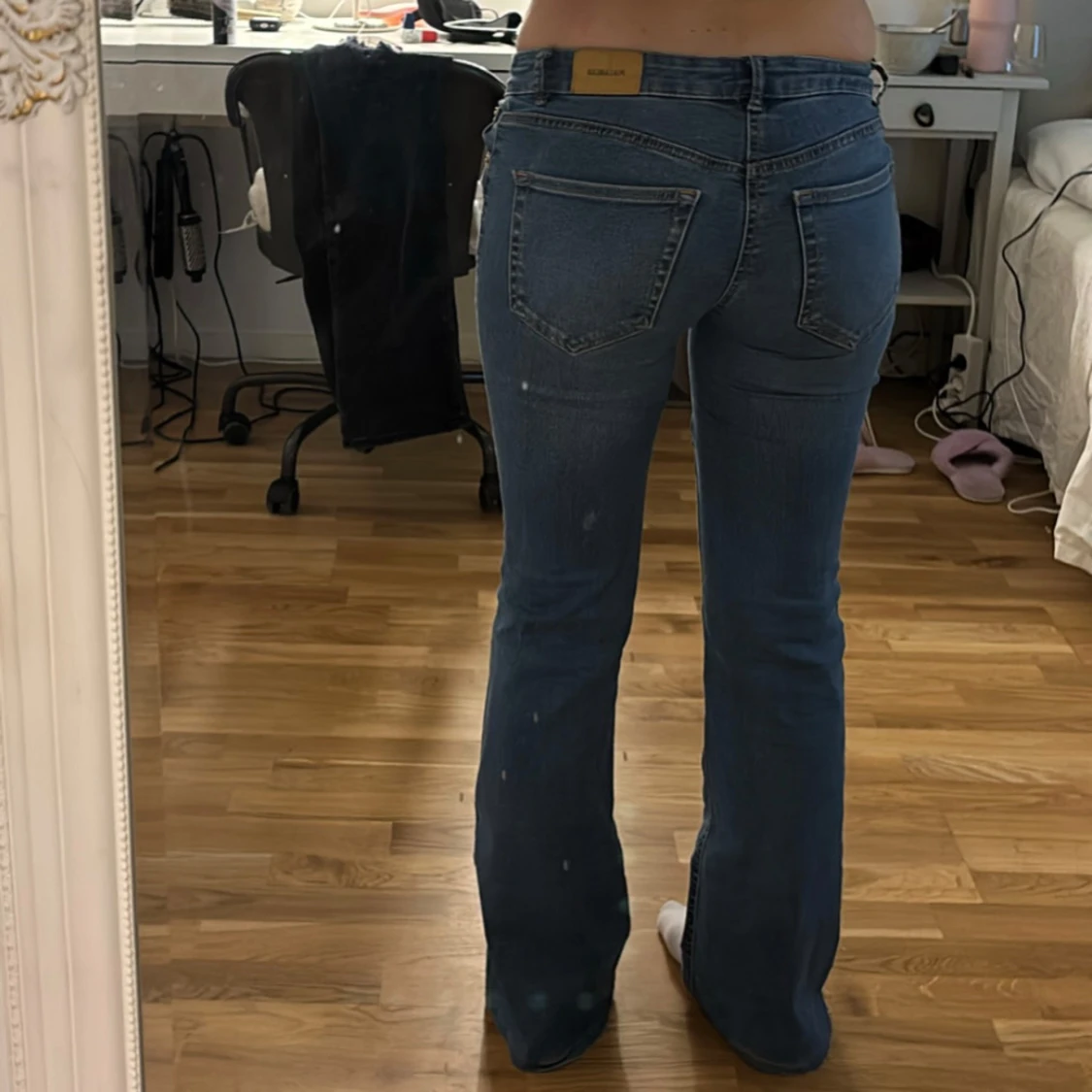 lågmidjade bootcut jeans  - 1