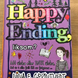 Happy Ending, liksom? - En färgglad och humoristisk bok av Nina E. Gröntvedt, perfekt för ungdomar som börjar högstadiet. Boken handlar om kärlek, vänskap och de utmaningar som kommer med att växa upp. Den är fylld med illustrationer och dagboksanteckningar som gör läsningen levande och engagerande.