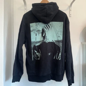 Svart hoodie med ryggtryck - Säljer en svart hoodie med ryggtryck från h&m då den inte kommer till någon användning. Skriv om ni har några andra frågor!😊