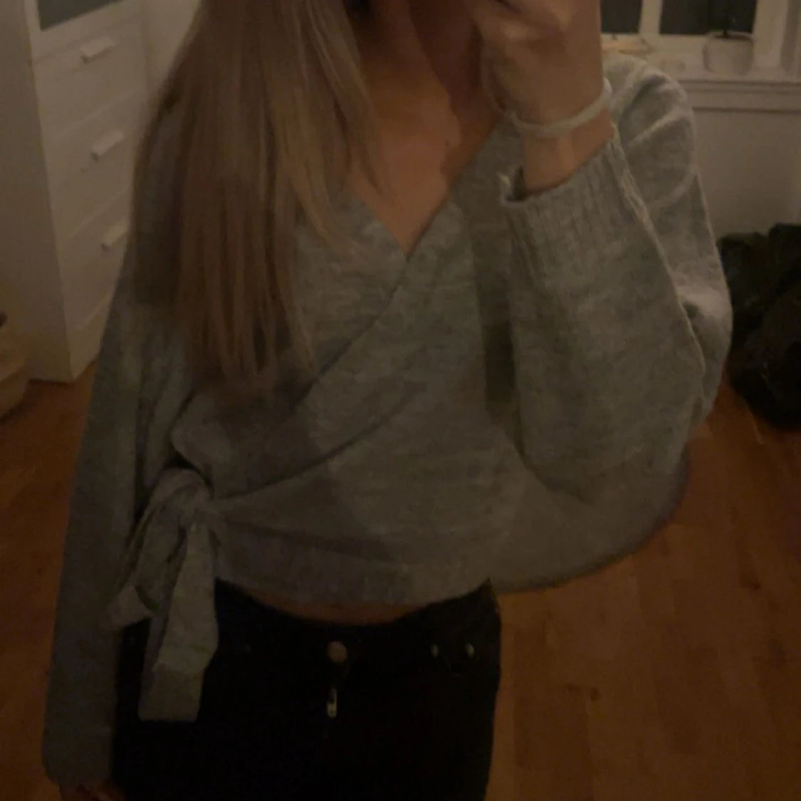 Grå omlott kofta från Even&Odd - 2