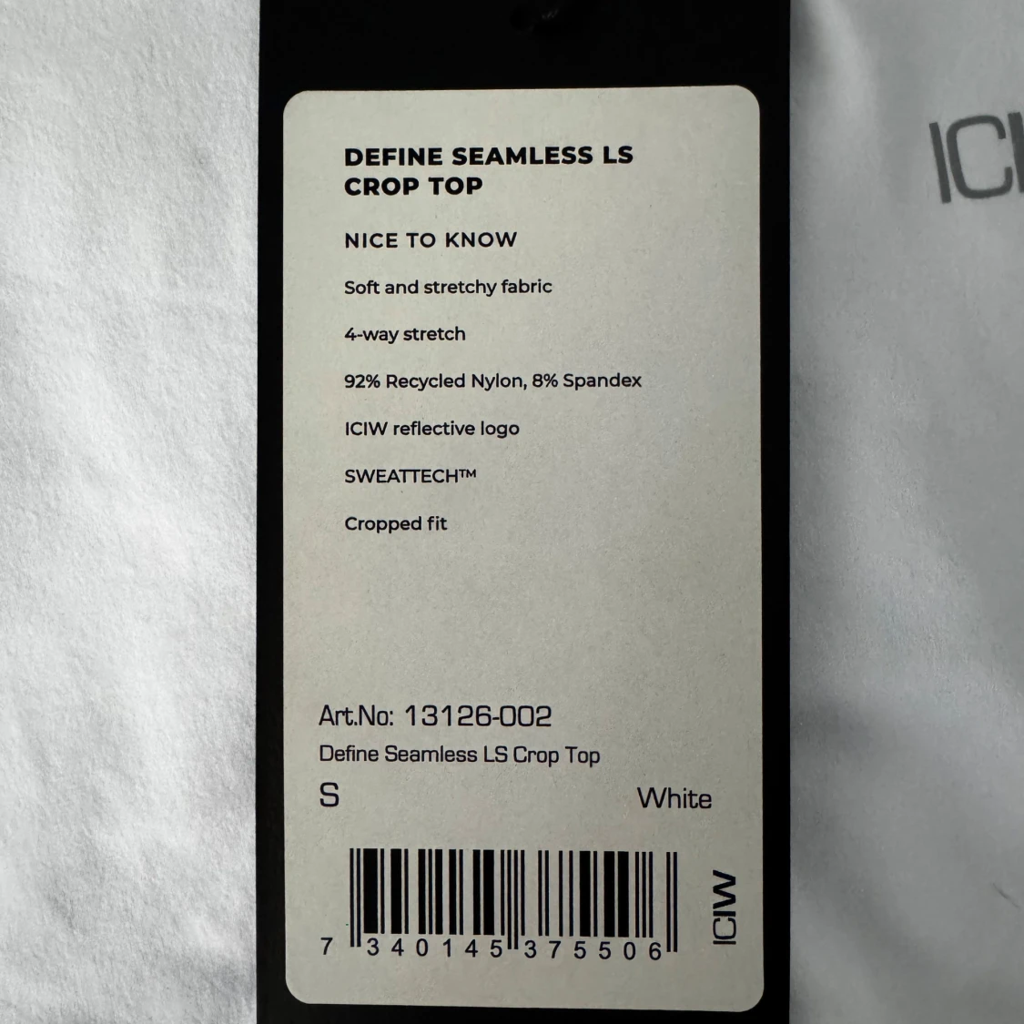 Vit croppad långärmad topp från ICANIWILL - 1