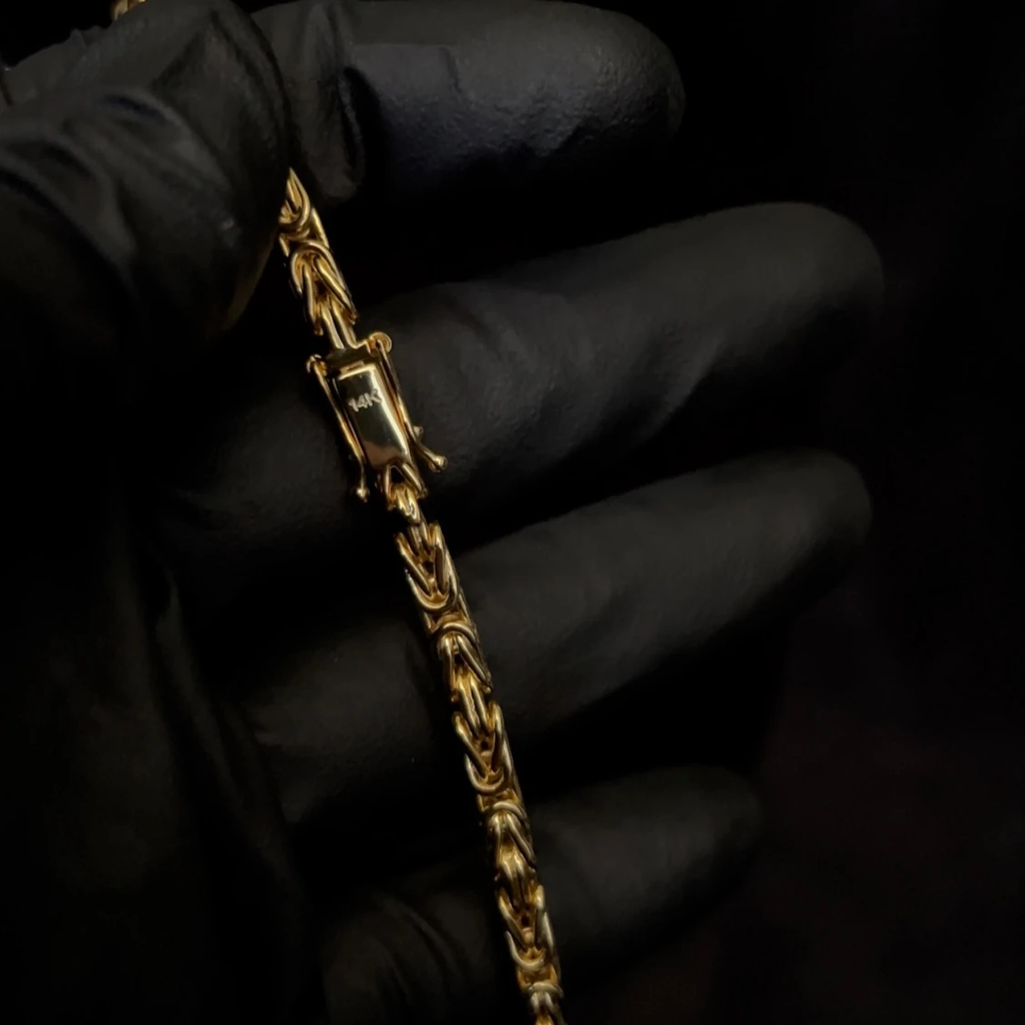 Kejsarlänk Halsband Äkta 14K Guldplätering 4mm - 2