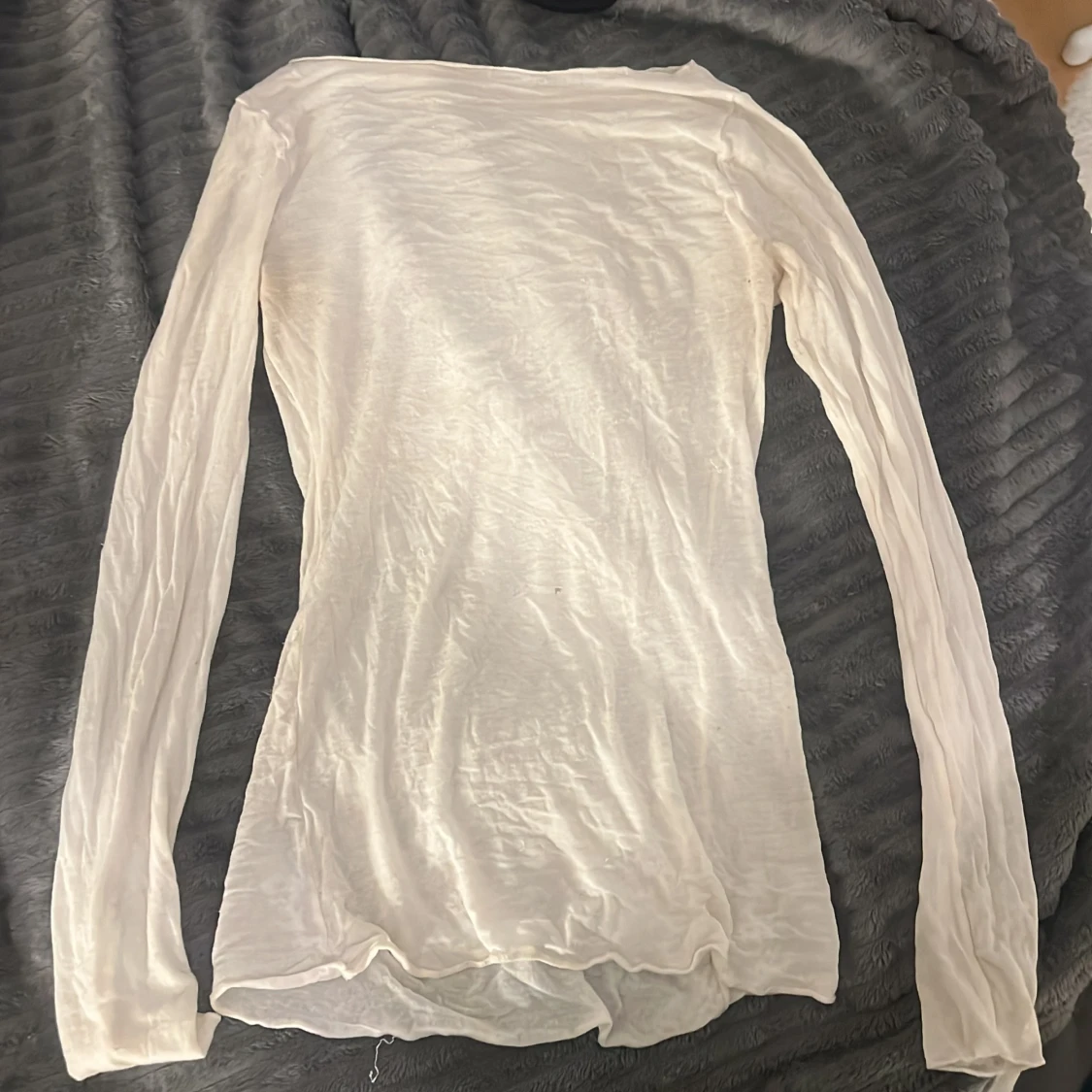 Vit långärmad tunn tröja från intimissimi  - 1