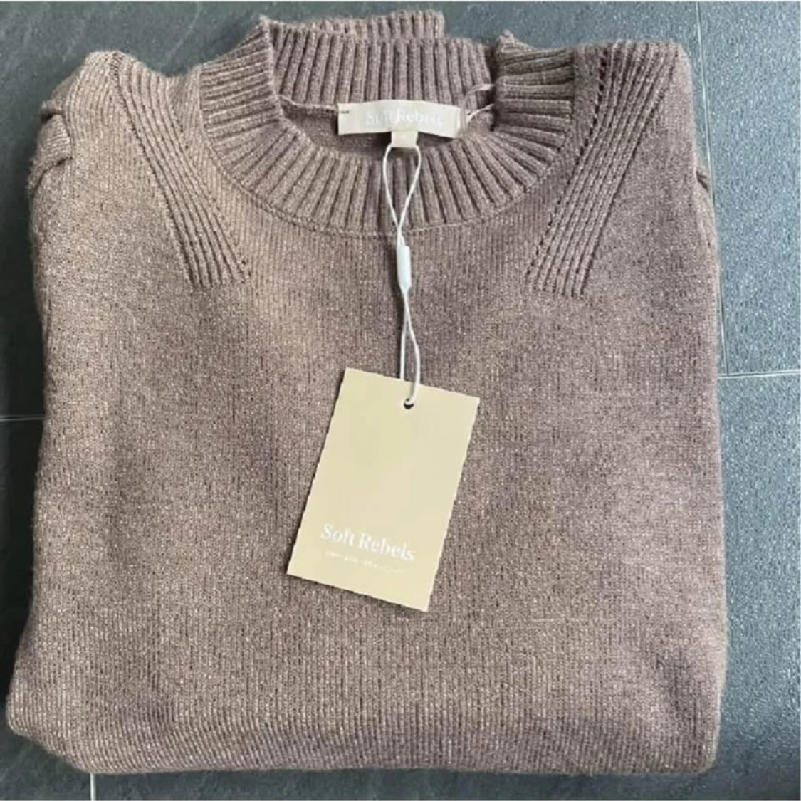 Beige stickad tröja Soft Rebels S - 2