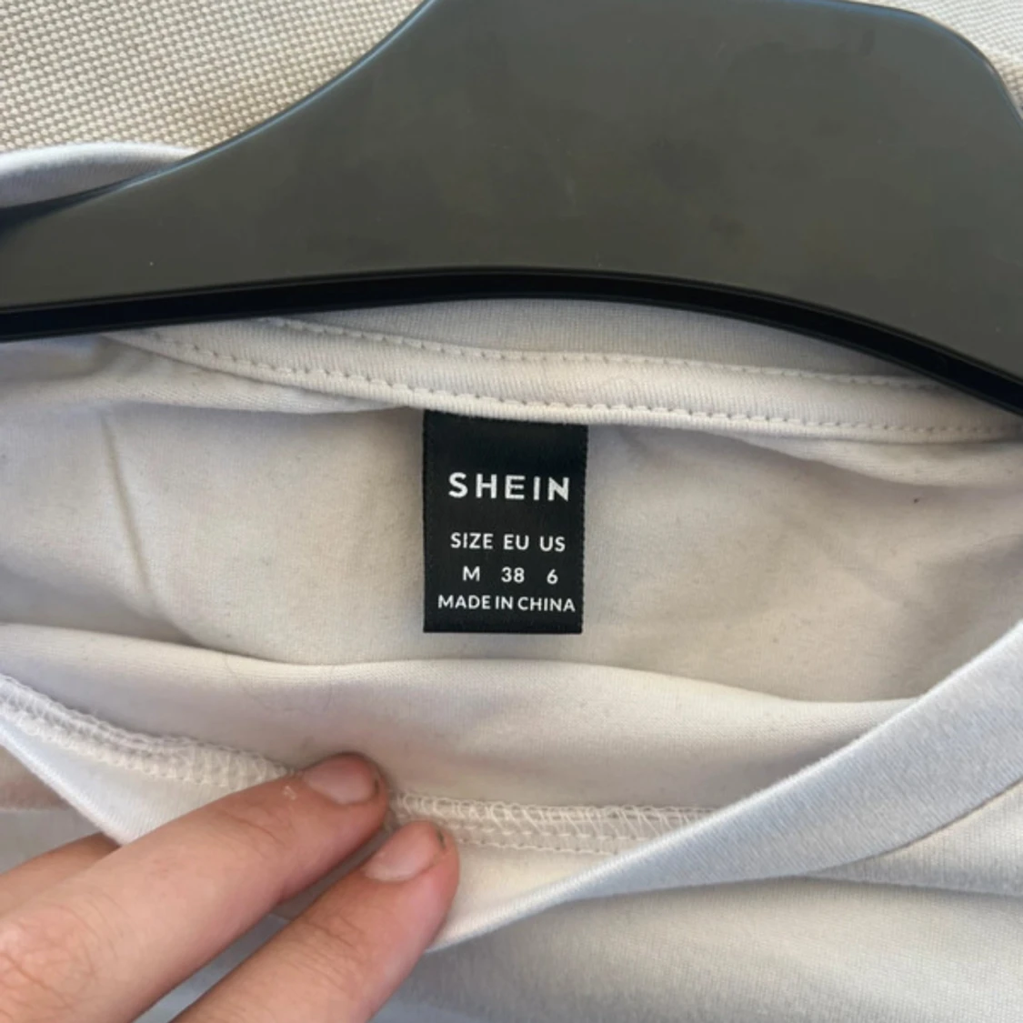 Vit croppad långärmad topp Shein - 2