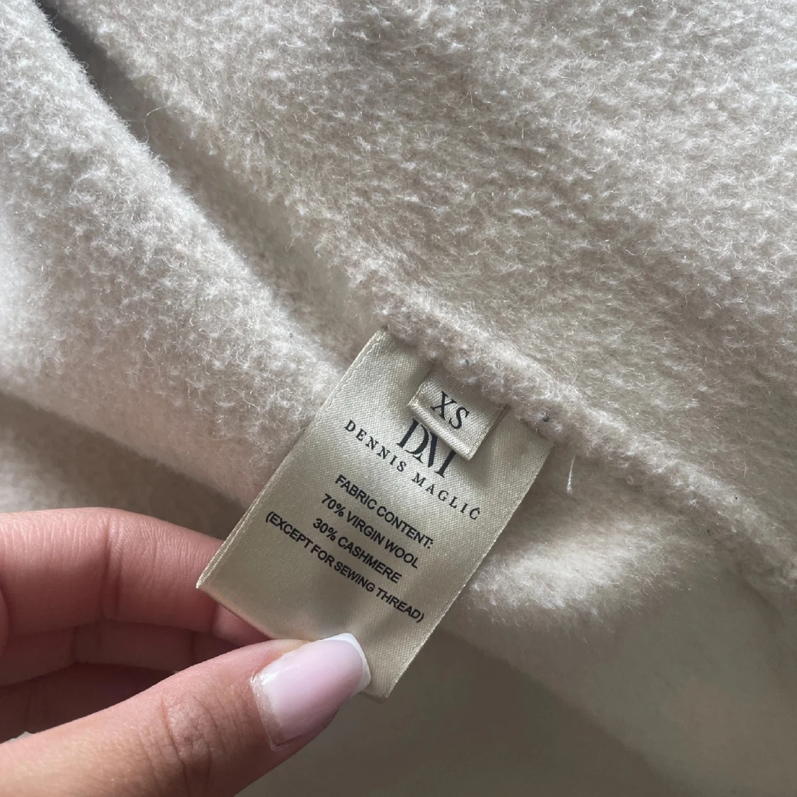 Beige kappa med bälte - 2