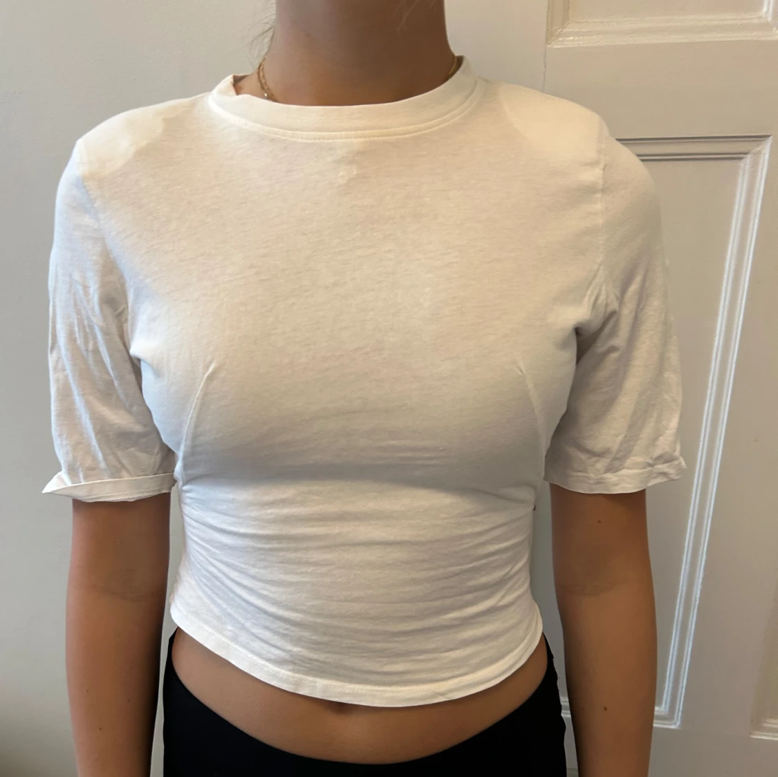 Vit croppad topp XS - 2