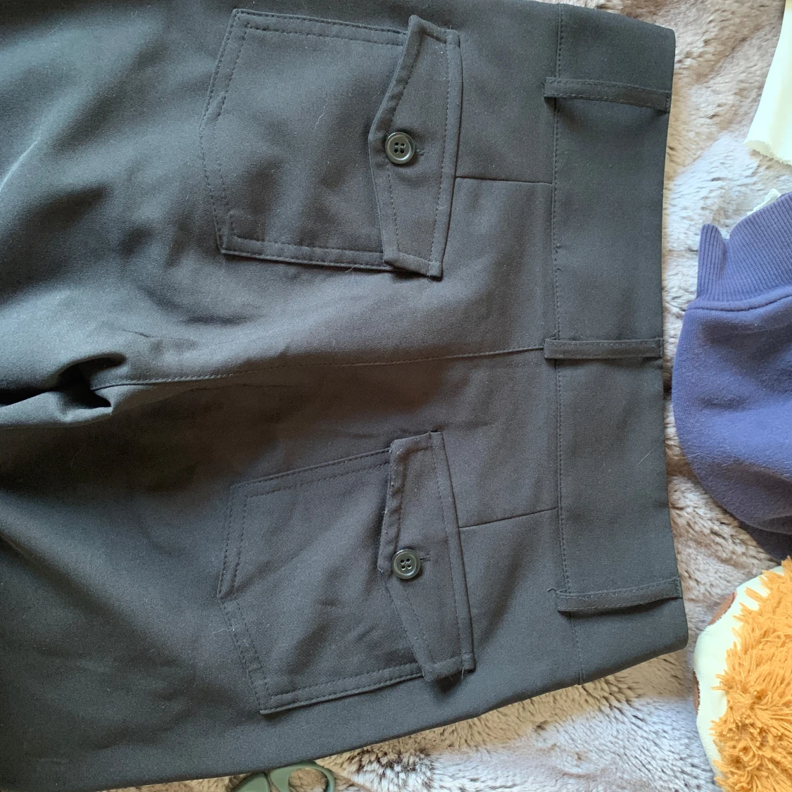 Svarta bootcut kostymbyxor - 3