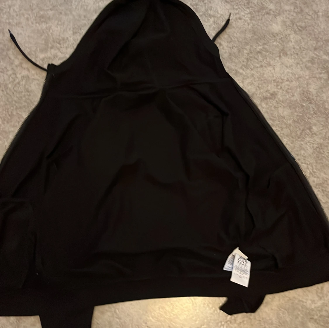 Svart EA7 hoodie med dragkedja - 3