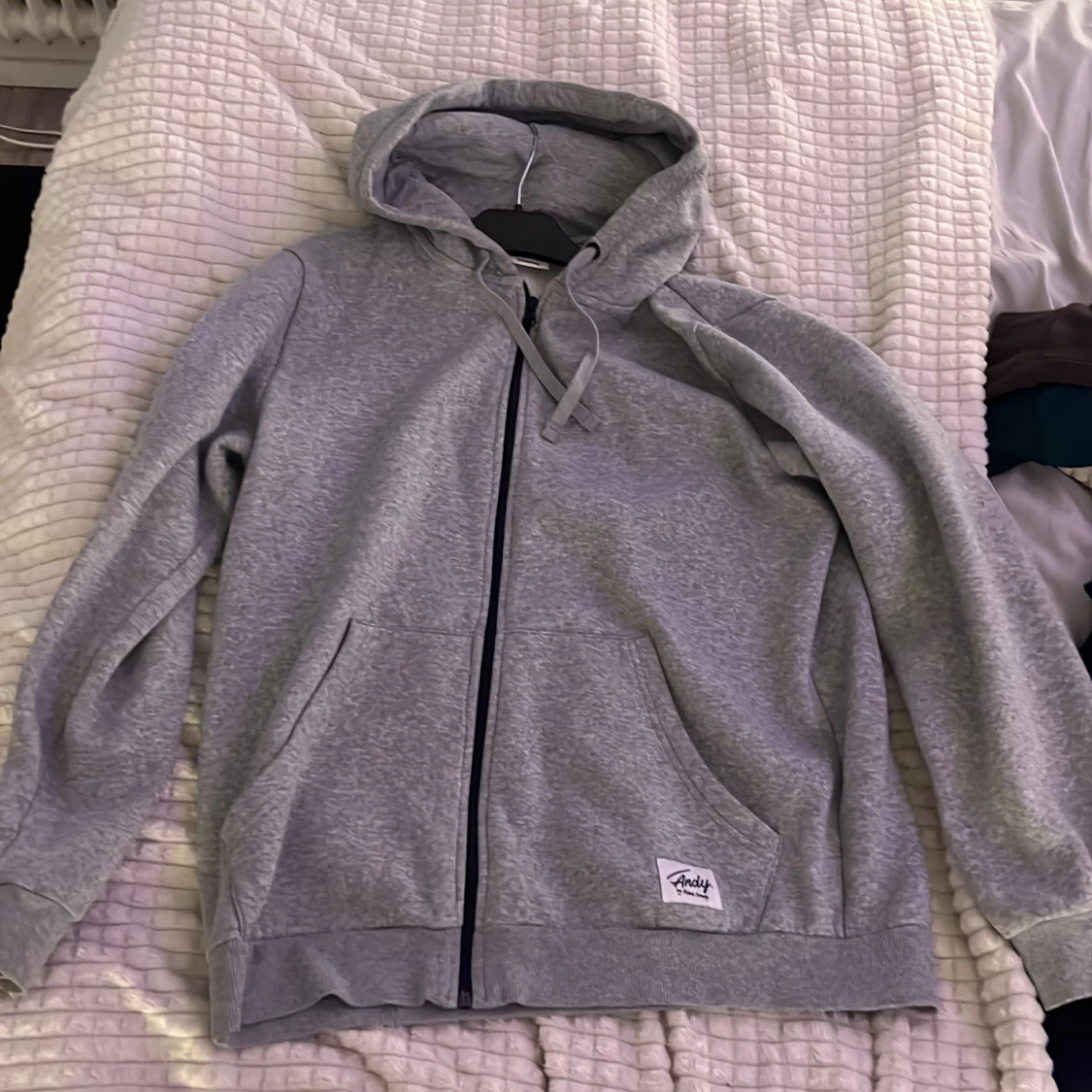 Grå hoodie från Andy by Frank Dandy