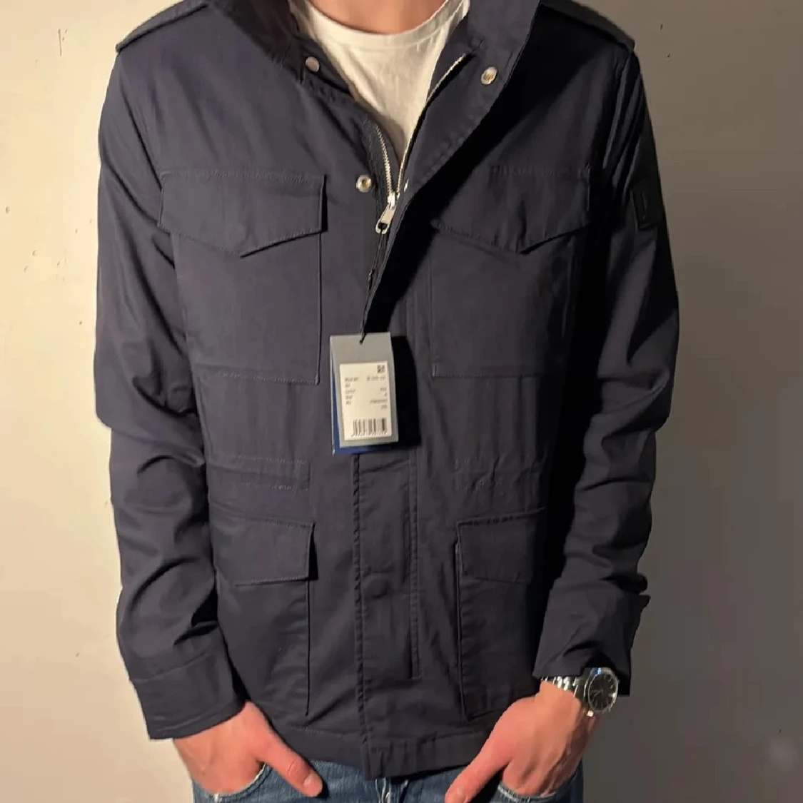 Marinblå fieldjacket från Pierre cardin (Helt ny) - 1