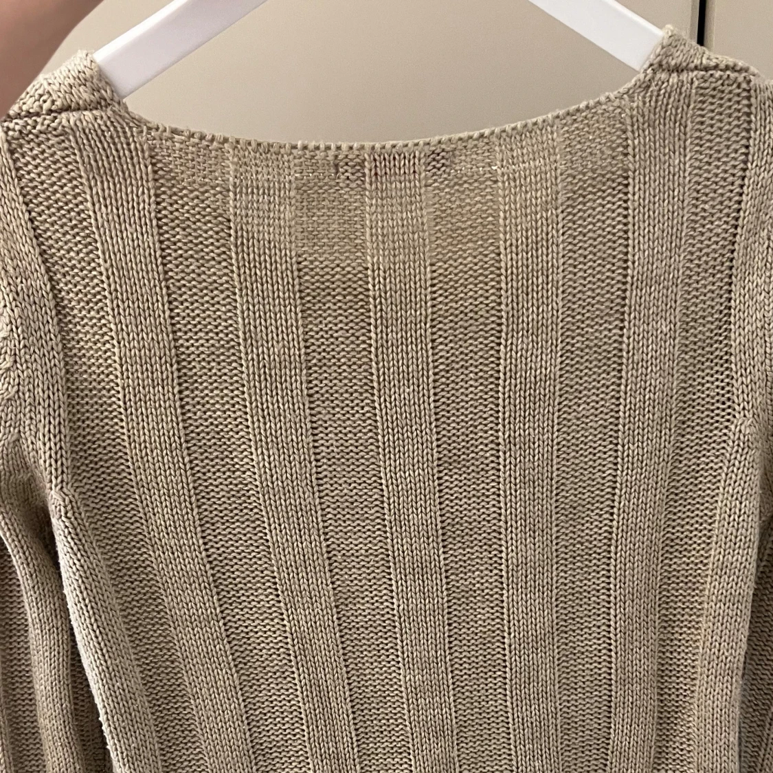 Beige stickad tröja - 3