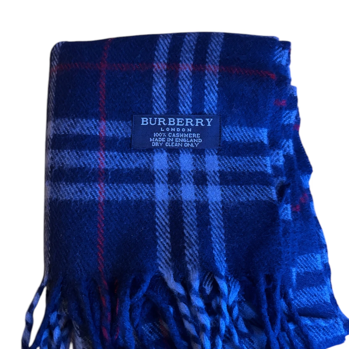 Blå rutig halsduk från Burberry