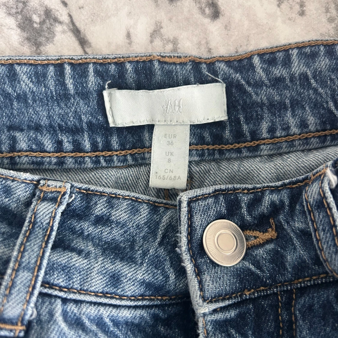 Blå wide leg jeans från H&M (158cm!) - 2