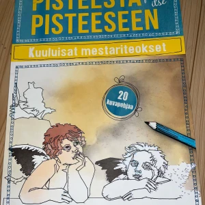 Pisteestä pisteeseen vihko - Ihana pisteestä pisteeseen tehtäväkirja. Paria työtä aloitettu.  Kissatalous MMM, lisätietoja saa kysymällä  Katsothan myös muut ilmoitukseni Mikäli hinta ei miellytä tarjoa rohkeasti 
