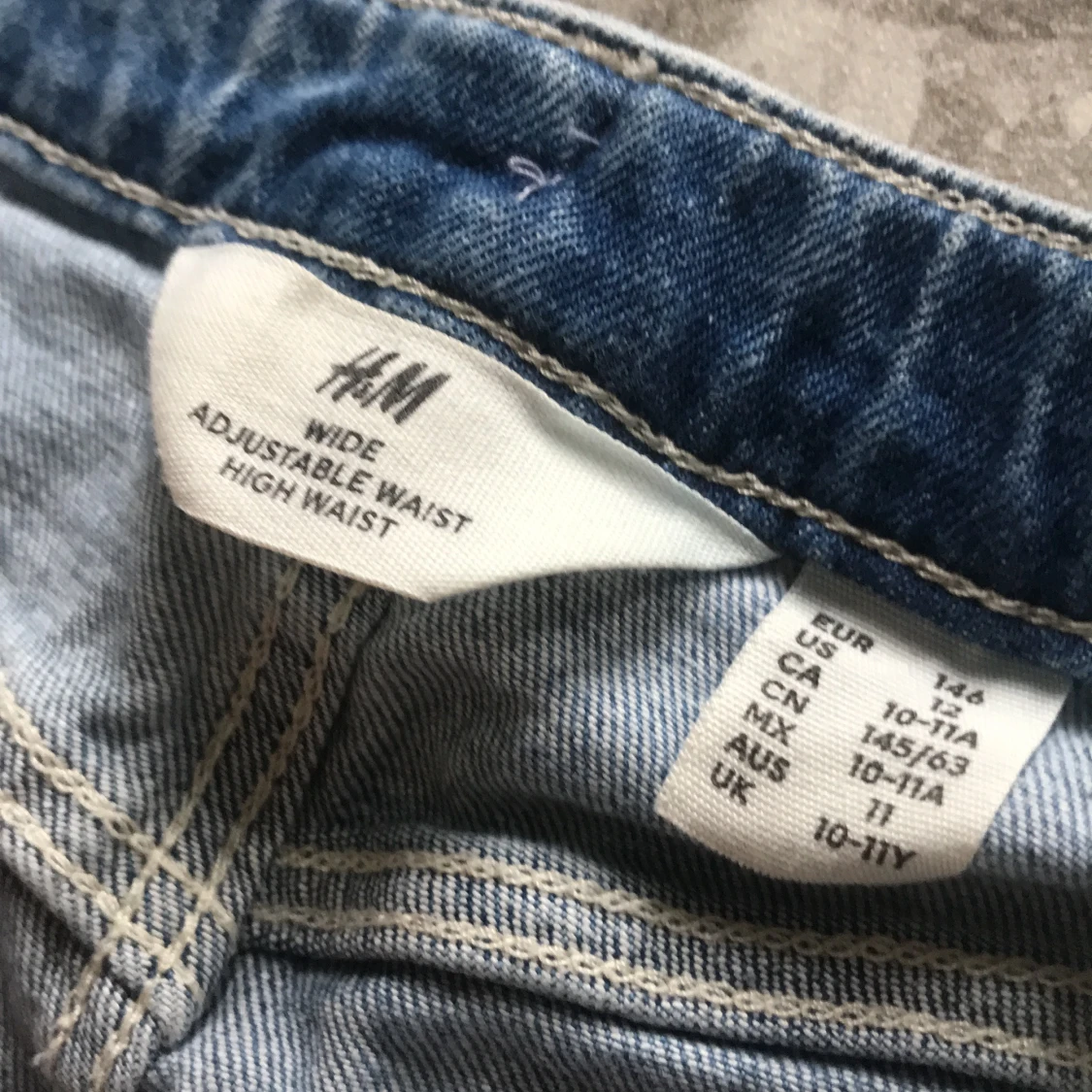 Blå wide jeans från H&M - 2