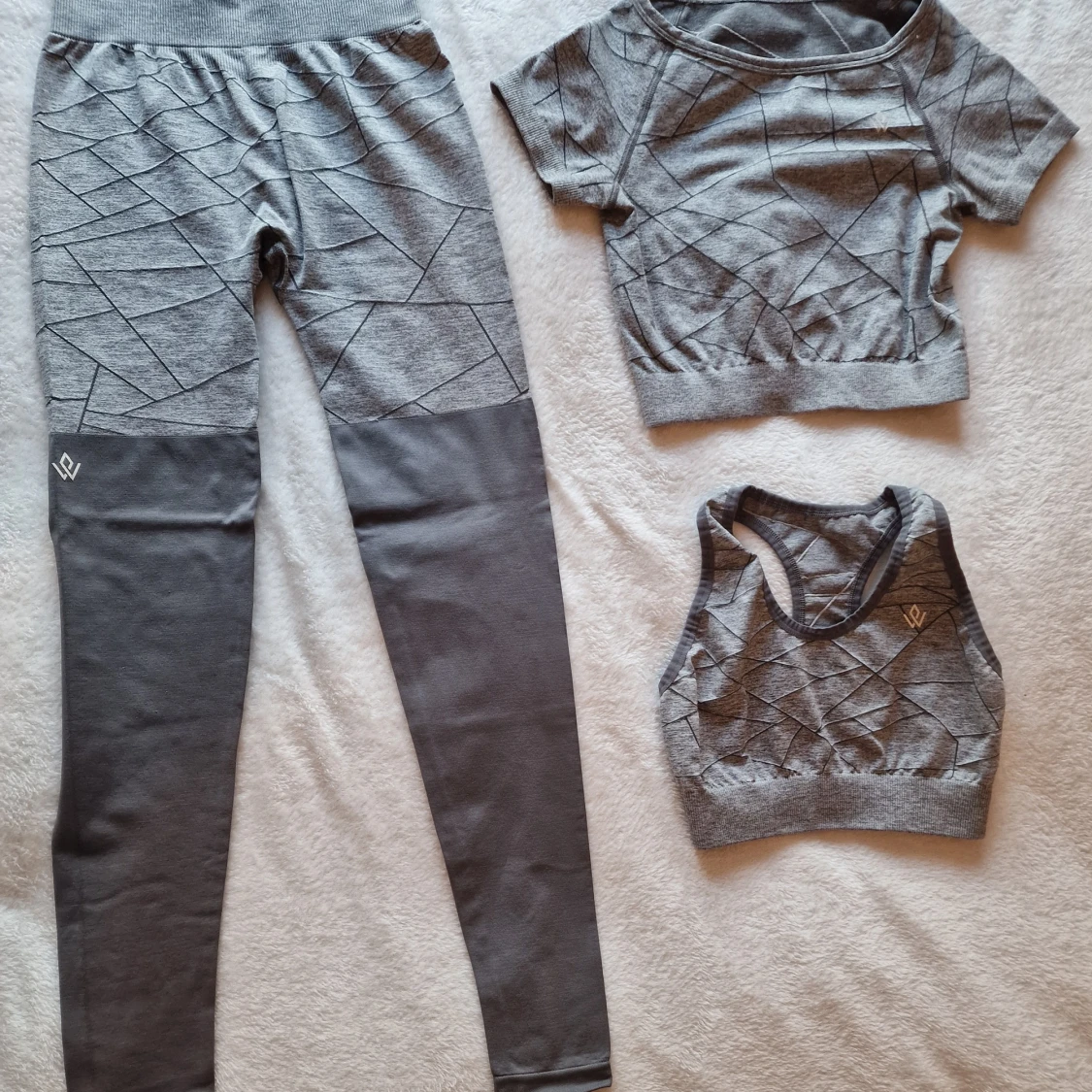 Workout Empire - Grått träningsset med geometriskt mönster - 4