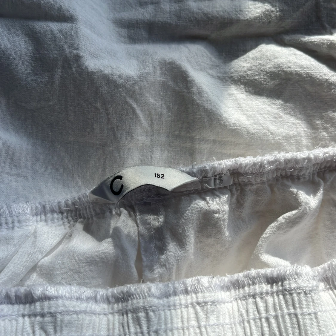 Vita linnebyxor med resårmidja - 2