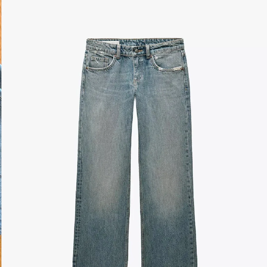 Blå raka jeans från Zara  - 4