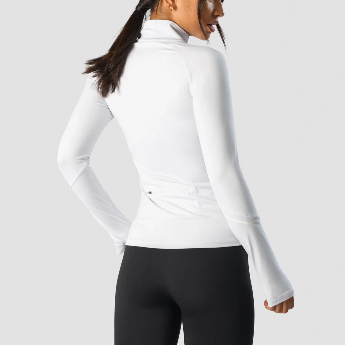Vit långärmad träningströja ICIW - 1