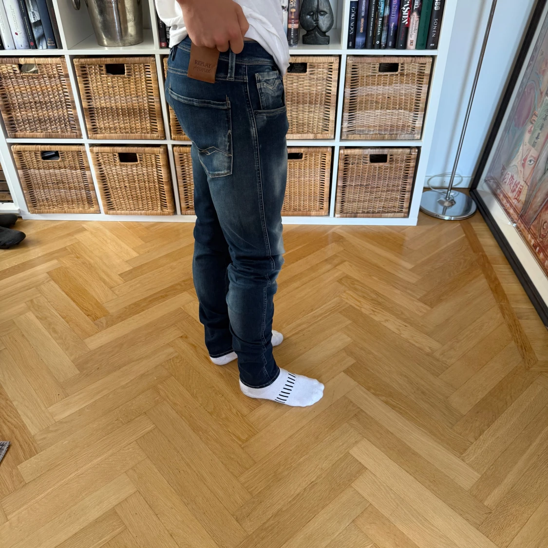 Replay Anbass jeans i mörkblå denim - 3