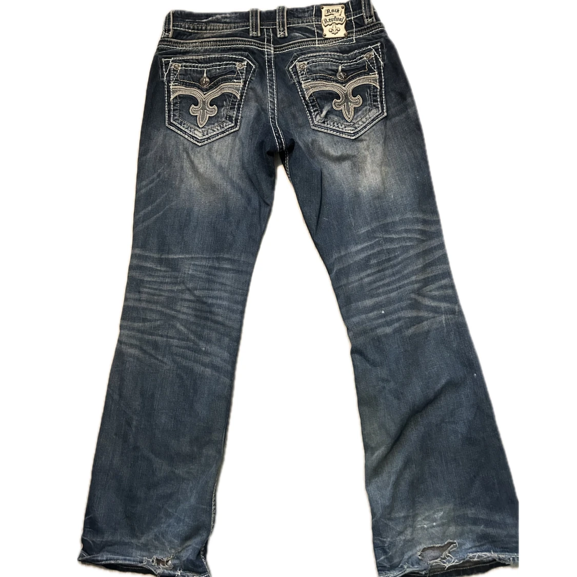 Rock Revival blue baggy bootcut jeans - 1