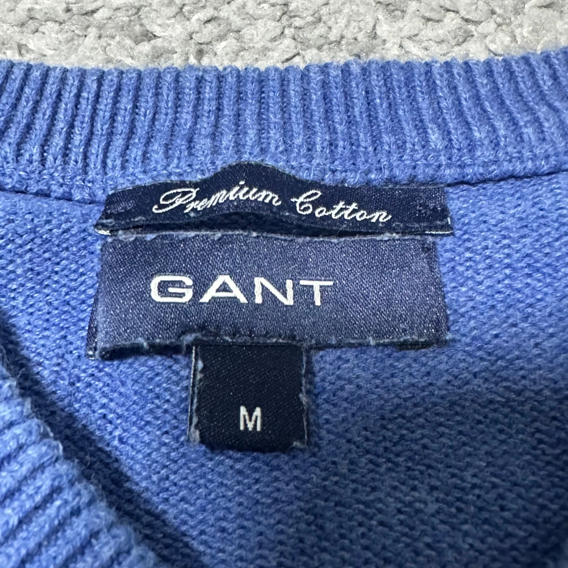 Blå stickad tröja från GANT - 4