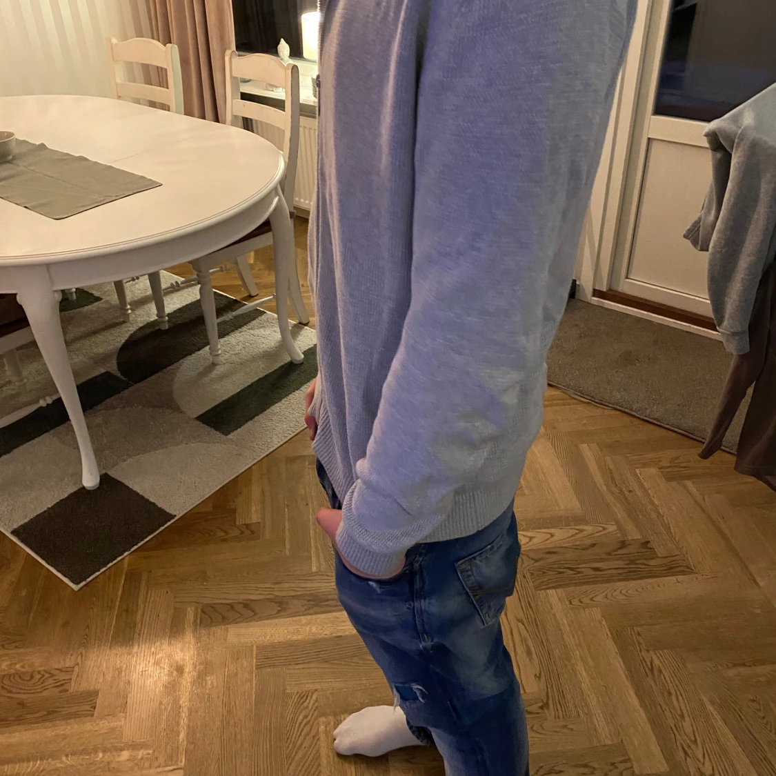 Grå kofta med dragkedja - 1