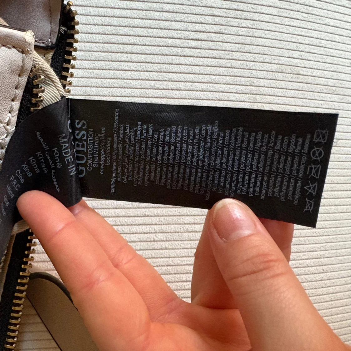 Vit quiltad axelväska - 4