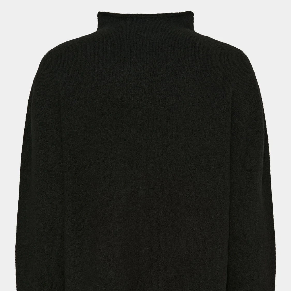 Svart stickad polotröja - 2