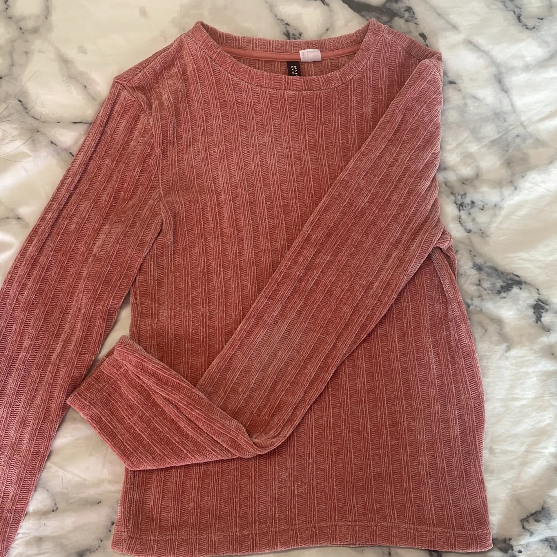 Rosa ribbad långärmad tröja H&M - 1