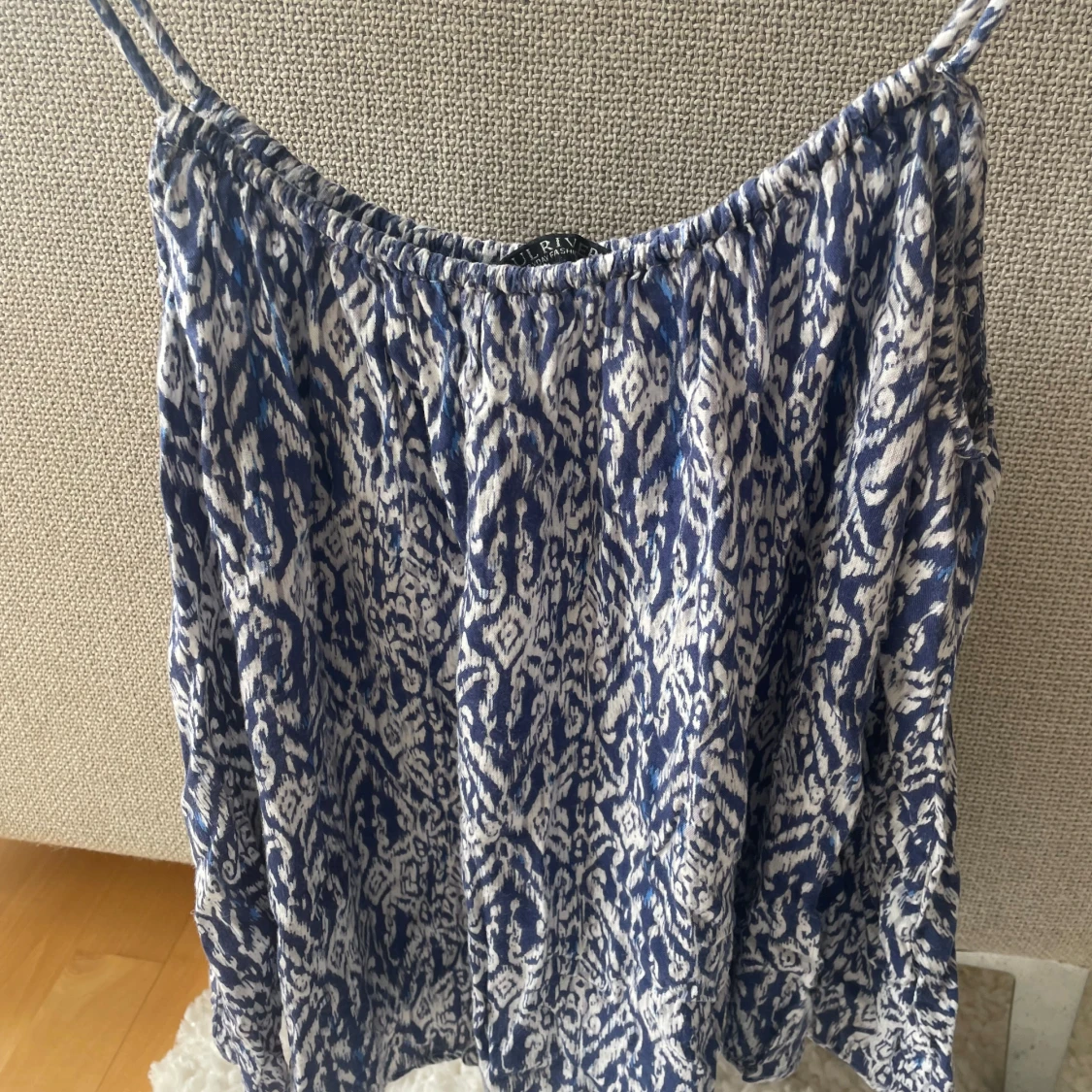 Blåvit mönstrad linnetopp Soul River - 4