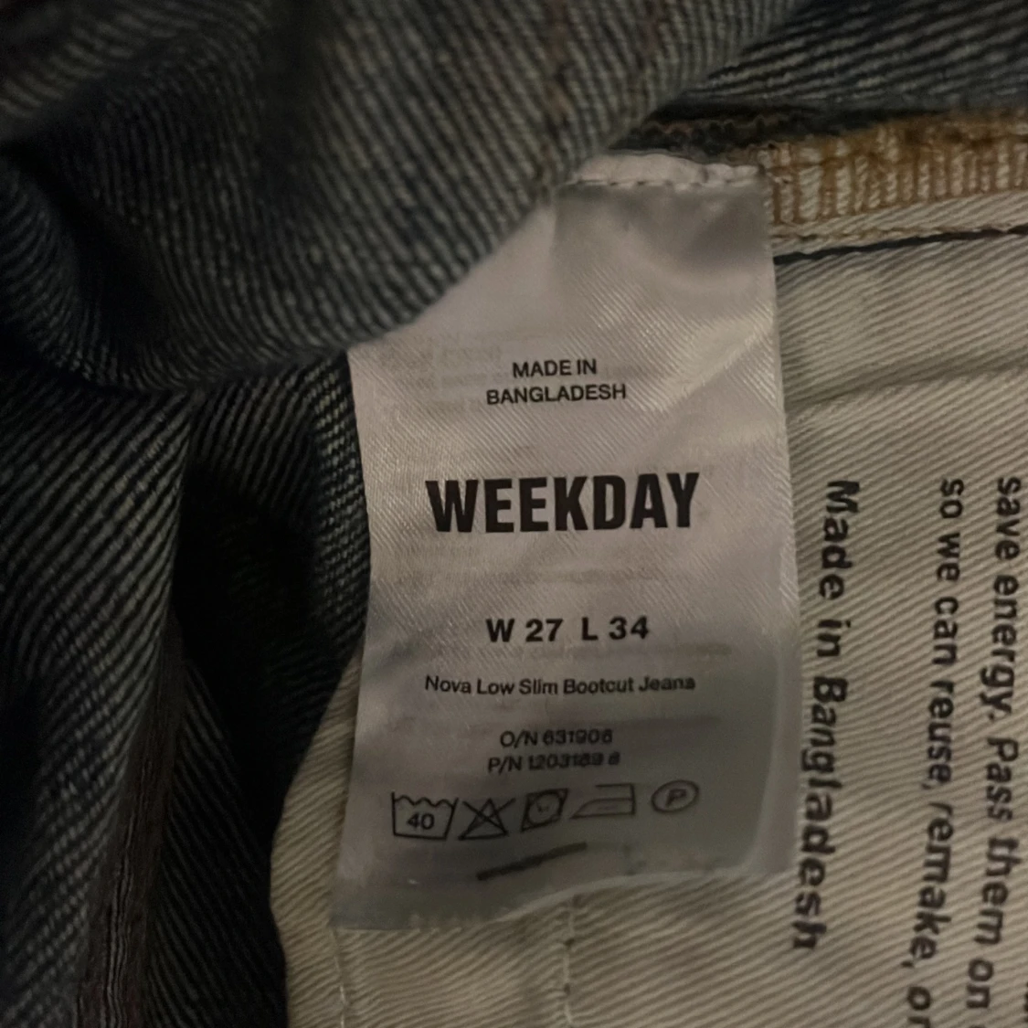 Weekday Nova Bootcut Jeans blå - 2