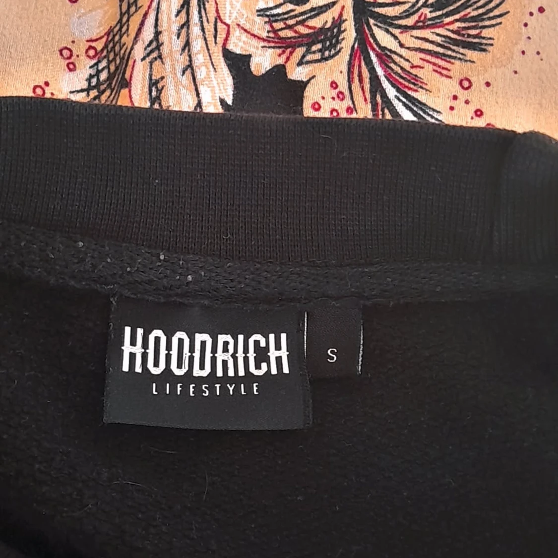 Svart Hoodrich sweatshirt med tryck - 2