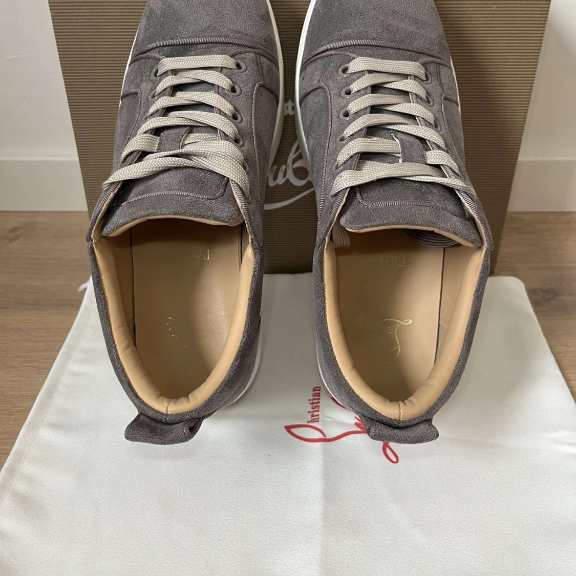 Grå mocka sneakers Christian Louboutin - 2