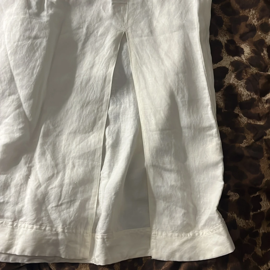 Vit långkjol i linne från GANT - 3