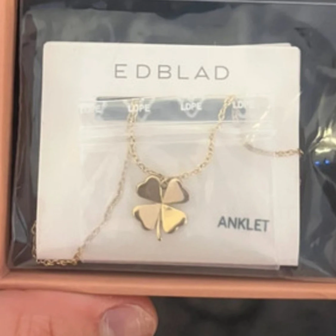 Edblad fotlänk med fyrklöver - 1