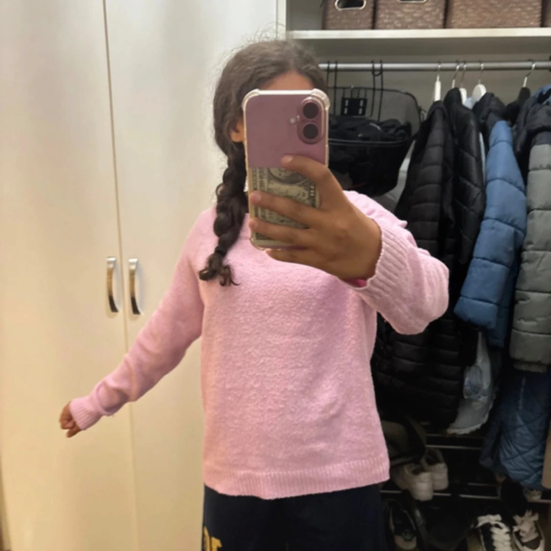 Ljusrosa stickad tröja Vero Moda