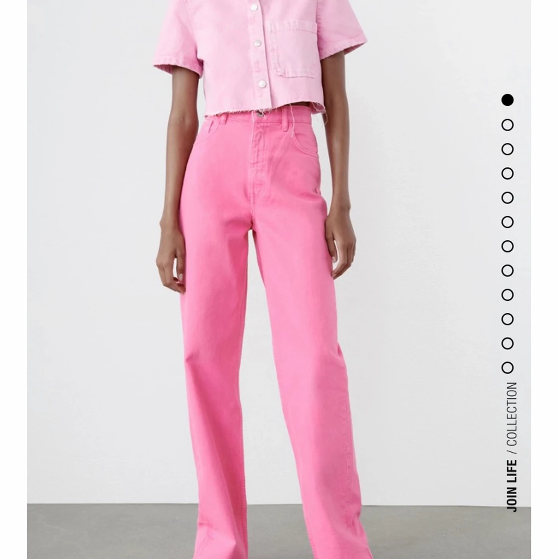 Rosa populära jeans