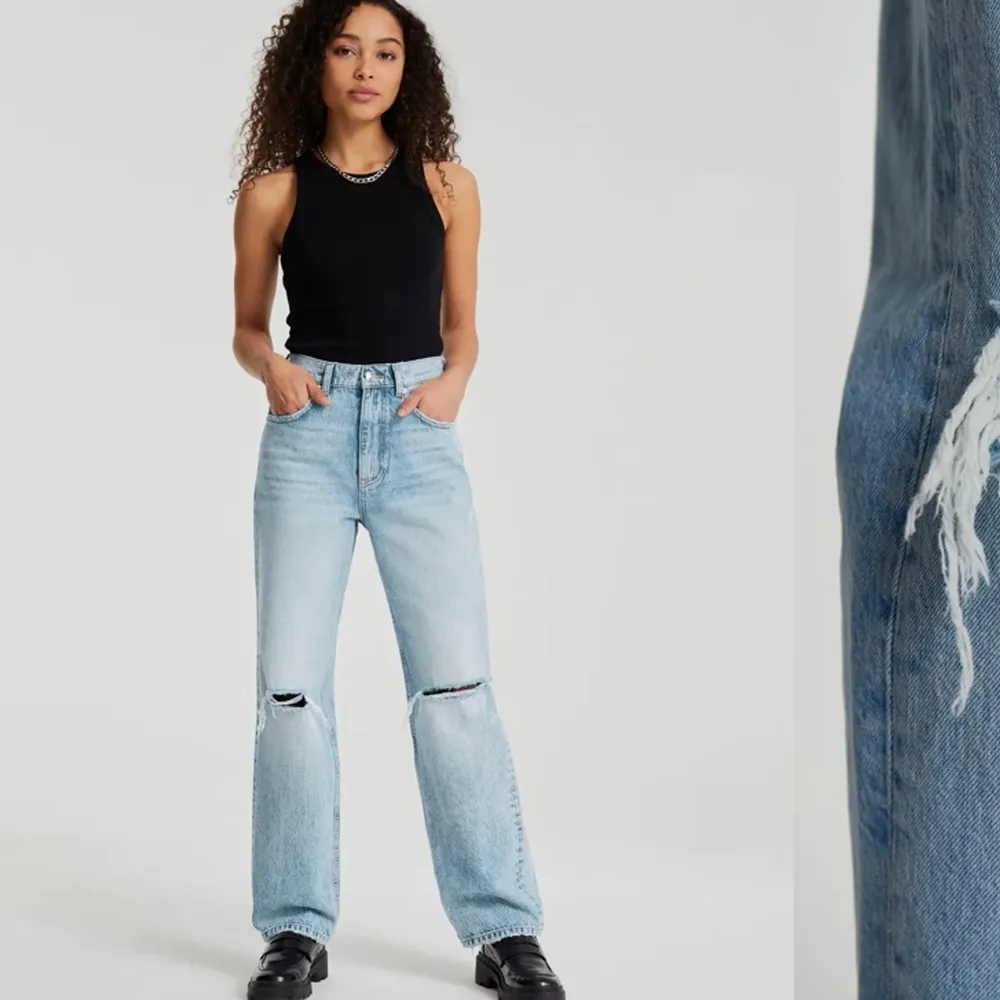 Populära jeans från gina tricot! Det är petite modellen och snålt använda!. Jeans & Byxor.
